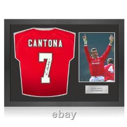 Eric Cantona Signed Manchester United 2024-25 Football Shirt. Icon Frame