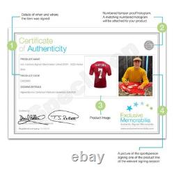 Eric Cantona Signed Manchester United 2024-25 Football Shirt. Icon Frame