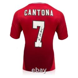 Eric Cantona Signed Manchester United 2024-25 Football Shirt. Icon Frame
