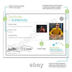 Eric Cantona Signed Manchester United Football Photo. Deluxe Frame