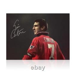 Eric Cantona Signed Manchester United Football Photo Le King