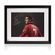 Eric Cantona Signed Manchester United Football Photo Le King. Framed