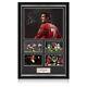 Eric Cantona Signed Manchester United Football Photo Presentation. Deluxe Silver