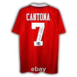 Eric Cantona Signed Manchester United Shirt 1992/94 Autographed Jersey Retro COA