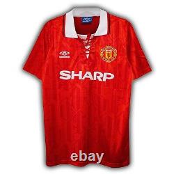Eric Cantona Signed Manchester United Shirt 1992/94 Autographed Jersey Retro COA