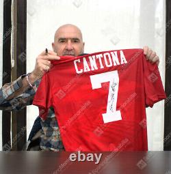 Eric Cantona Signed Manchester United Shirt 1996, Home, Number 7 Gift Box