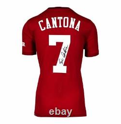 Eric Cantona Signed Manchester United Shirt 2019-2020, Number 7 Autograph
