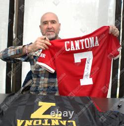 Eric Cantona Signed Manchester United Shirt 2021-2022, Home, Number 7 Gift B