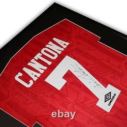 Eric Cantona Signed Manchester United Shirt Framed Rare 7 autographed with COA