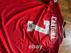 Eric Cantona signed Manchester United Home Shirt With COA Included