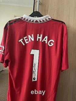 Erik Ten Hag Signed Manchester United Shirt Comes With COA and Photo Proof 2