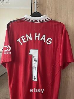Erik Ten Hag Signed Manchester United Shirt Comes With COA and Photo Proof 3