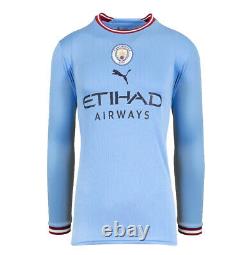 Erling Haaland Signed Manchester City Shirt 2022-23, Number 9 Autograph