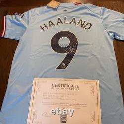 Erling Haaland Signed Replica Manchester City Shirt With Authentication