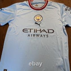 Erling Haaland Signed Replica Manchester City Shirt With Authentication