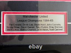 Ex MANCHESTER UTD FOOTBALLERS (1964-65) SIGNED 16 x 16 FRAMED PHOTO, AUTOGRAPHED