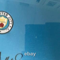 FRAMED BELL LEE SUMMERBEE SIGNED MANCHESTER CITY FOOTBALL SHIRT- COA sticker