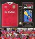 FRAMED MANCHESTER UNITED CHAMPIONS LEAGUE 1999 FOOTBALL SHIRT SIGNED x 12 PROOF