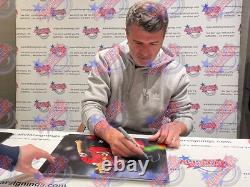 FRAMED ROY KEANE SIGNED MANCHESTER UNITED 16x12 FOOTBALL PHOTO COA & PROOF