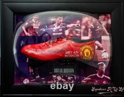 Football Boot Signed by Bryan Robson Manchester United with COA