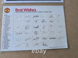 Framed 2006-7 Manchester United Shirt Signed With Authentication collection only