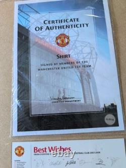 Framed 2006-7 Manchester United Shirt Signed With Authentication collection only