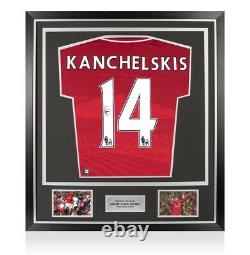 Framed Andrei Kanchelskis Signed Manchester United 1996 Shirt FA Cup Final Pre