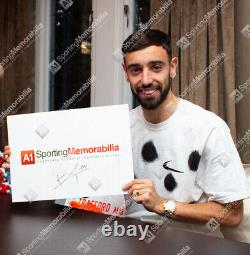 Framed Bruno Fernandes Signed Manchester United Shirt 2020-2021 Compact
