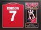 Framed Bryan Robson Signed Manchester United 7 Shirt With Coa Proof