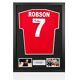Framed Bryan Robson Signed Manchester United Shirt 1985 FA Cup Final Number 7