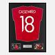 Framed Casemiro Signed Manchester United Shirt Home 2022-23 Modern