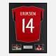 Framed Christian Eriksen Signed Manchester United Shirt Home 2023-24 Modern