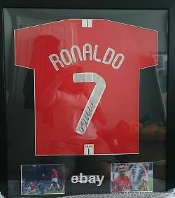 Framed Cristiano Ronaldo Manchester United Signed Shirt 2008 Champions League
