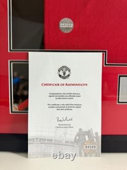 Framed, Cristiano Ronaldo Signed Manchester United Shirt With MUFC Club COA CR7