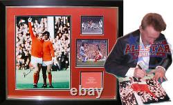 Framed Denis Law Signed Manchester United Football Photograph George Best Proof