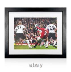 Framed Dimitar Berbatov Signed Manchester United Photo Overhead Kick Vs Liverp