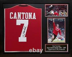 Framed Eric Cantona Manchester United Signed Football Shirt With Proof Coa
