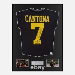 Framed Eric Cantona Signed Manchester United Shirt 1993-95 Away Classic