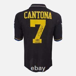 Framed Eric Cantona Signed Manchester United Shirt 1993-95 Away Classic