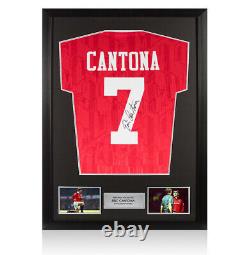 Framed Eric Cantona Signed Manchester United Shirt 1994 FA Cup Final Number 7