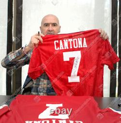 Framed Eric Cantona Signed Manchester United Shirt 1994, Home, Number 7 Comp
