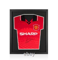 Framed Eric Cantona Signed Manchester United Shirt 1996, Home Compact
