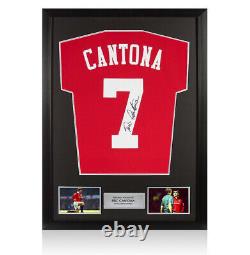 Framed Eric Cantona Signed Manchester United Shirt 2019-2020, Number 7