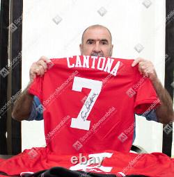 Framed Eric Cantona Signed Manchester United Shirt 2019-2020, Number 7 Premi