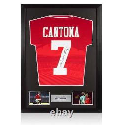 Framed Eric Cantona Signed Manchester United Shirt Home, 1994-95 Autograph