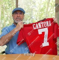 Framed Eric Cantona Signed Manchester United Shirt Home, 1994-95 Autograph