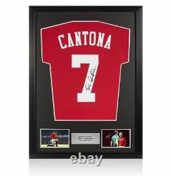 Framed Eric Cantona Signed Manchester United Shirt Home 2019-2020