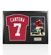 Framed Eric Cantona Signed Manchester United Shirt Home 2019-2020 Panoramic