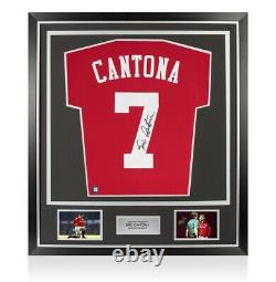 Framed Eric Cantona Signed Manchester United Shirt Home 2019-2020 Premium Fram