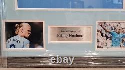 Framed Erling Haaland Signed Manchester City Shirt 2022-23 Premium